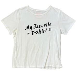 ban.do “My Favorite T-Shirt” White Graphic Tee Women’s Size XL